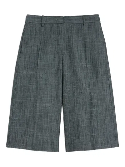 Jil Sander Flame Wool-blend Shorts In Gray