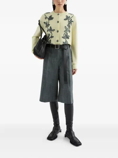 Jil Sander Flame Wool-blend Shorts In Gray