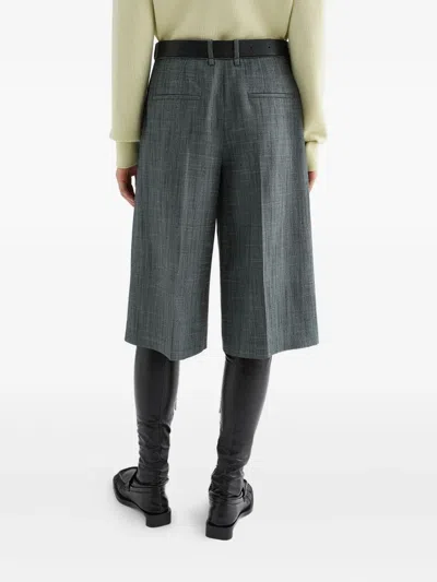 Jil Sander Flame Wool-blend Shorts In Gray