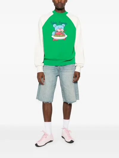 Inbetweeners Man Sweatshirt Green Size S Cotton In Green