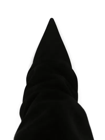 Le Silla 90mm Suede Knee Boots In Black