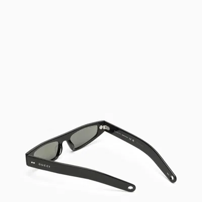 Gucci Black Rectangular Sunglasses