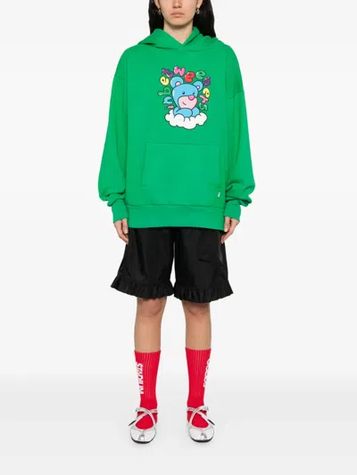 图案印花连帽衫