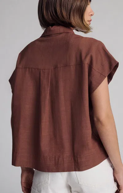 Mavi Short Sleeve Double Pocket Shirt In Soft Silk