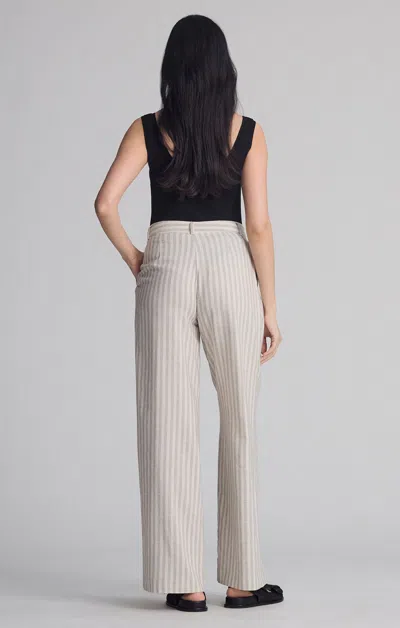 Mavi Woven Button Pants In Black Stripe