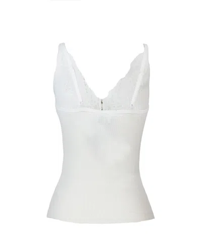 Self-portrait Self Portrait Women Lace Trim Knit Top In White