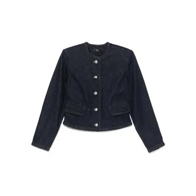7 For All Mankind Long Sleeve Snap Button Denim Jacket