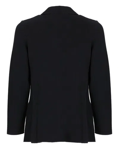 Lardini Single Breasted Jacket With Broad Peak Lapels In Black