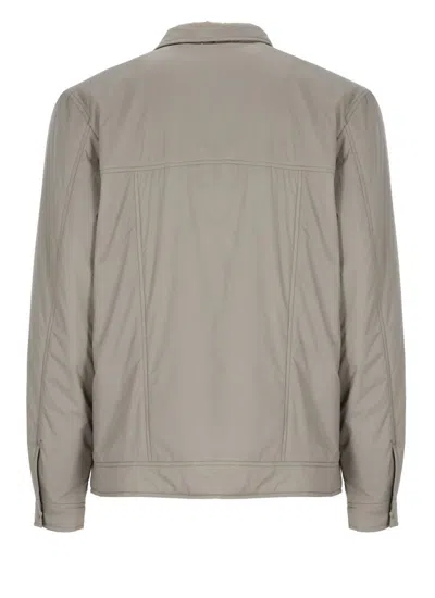 Herno Versatile Gray Jacket With Button Closure
