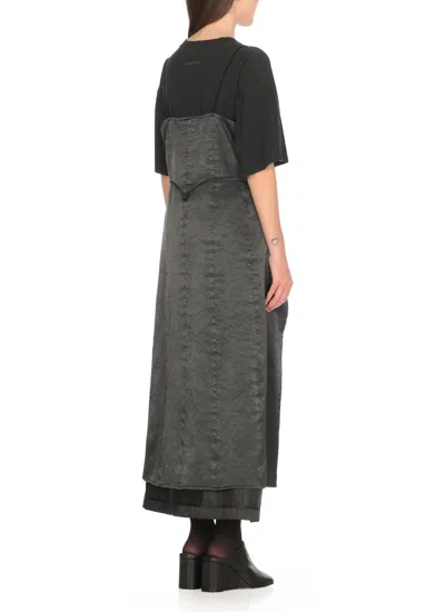 Mm6 Maison Margiela Mm6 By Maison Margiela Flared Hem Cotton Dress In Black