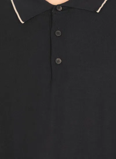 Peserico Cotton Polo Shirt In Black