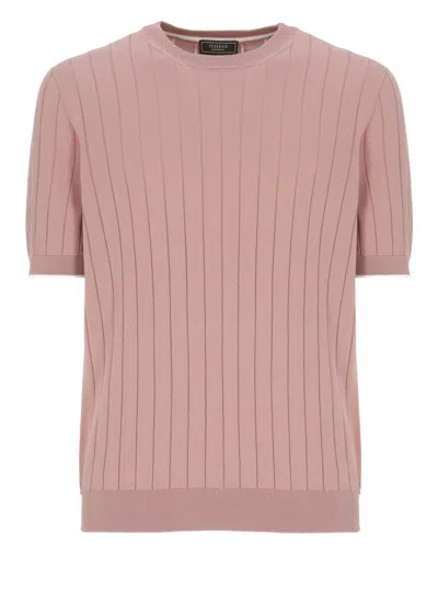 Peserico Short Sleeves Crew Neck T-shirt In Pink