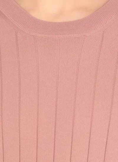 Peserico Short Sleeves Crew Neck T-shirt In Pink