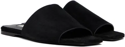 Totême Toteme Women Satin Bandeau Slides In Black