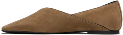 Totême Suede Everyday Ballet Flats In Neutral