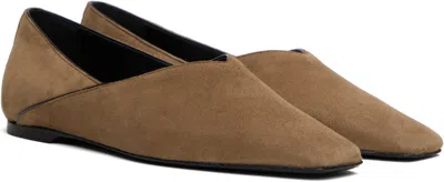 Totême Suede Everyday Ballet Flats In Neutral