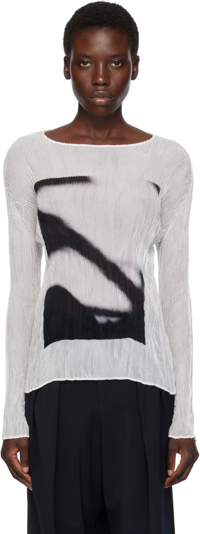 Issey Miyake May Shadow Study Chiffon Twist T-shirt