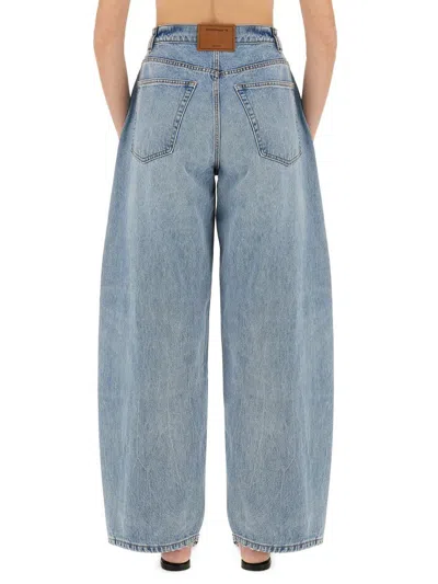 Alexander Wang Oversized Rounded Jeans In Blue