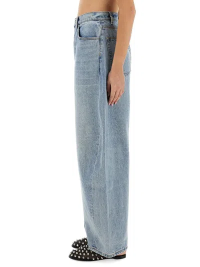 Alexander Wang Oversized Rounded Jeans In Blue