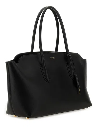 Tom Ford Women Natural Grain Leather Large Shoulder Bag