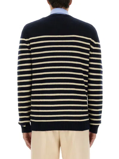 Valentino Garavani Crewneck Sweater With Bold Jacquard Motif In Black