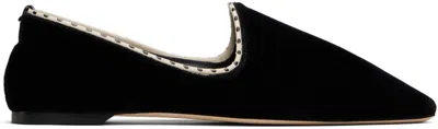 Totême Toteme Velvet Ballerinas In Black