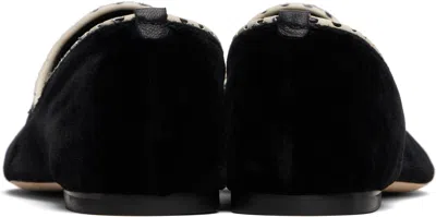 Totême Toteme Velvet Ballerinas In Black