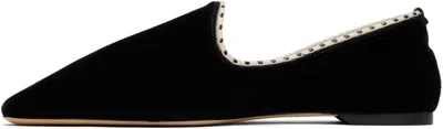 Totême Toteme Velvet Ballerinas In Black