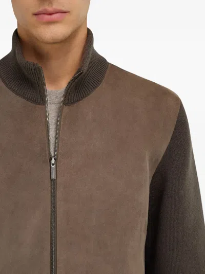 Ferragamo Bomber Jacket With Leather Insert