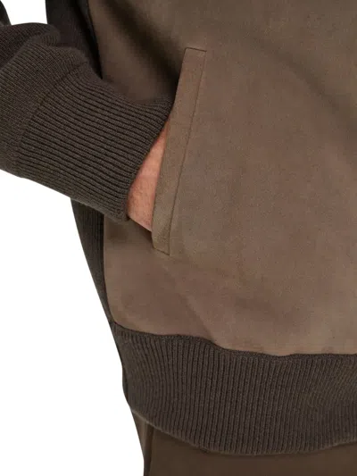 Ferragamo Bomber Jacket With Leather Insert