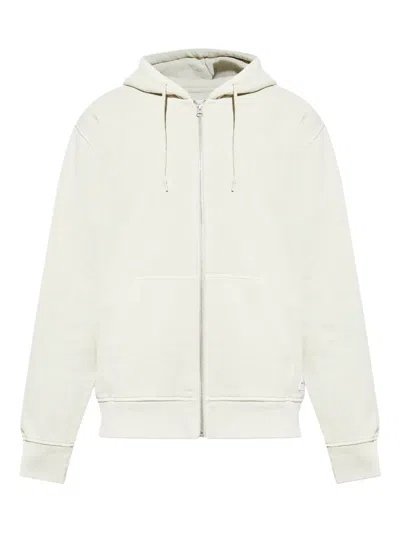 Samsoe & Samsoe Zip-up Hooded Sweatshirt In Neutral