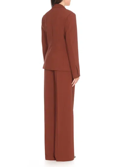Pinko Gente Single-breasted One Button Jacket In Burgundy