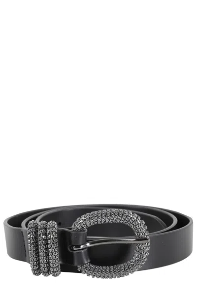 Orciani Nappa Leather Belt With Distinctive Chain Buckle