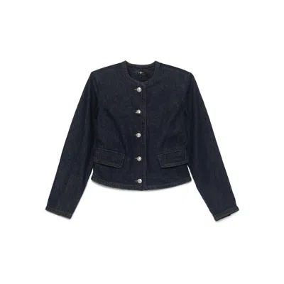 7 For All Mankind Long Sleeve Snap Button Denim Jacket
