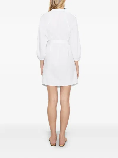 Tory Burch Balloon Sleeve Cotton Tunic Dress In White