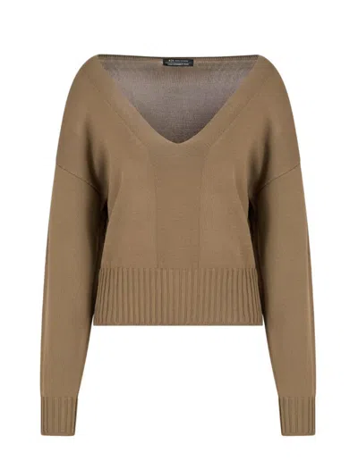 Armani Exchange Sweaters In Brown