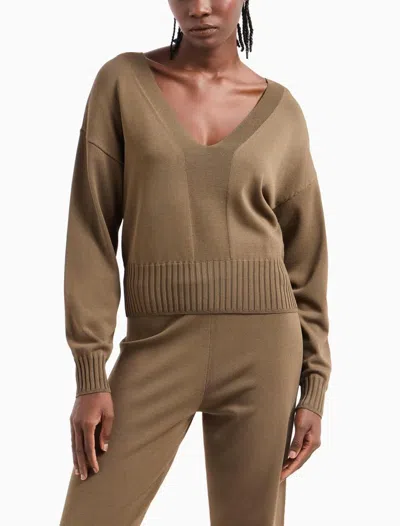 Armani Exchange Sweaters In Brown