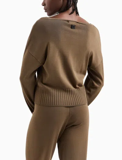 Armani Exchange Sweaters In Brown