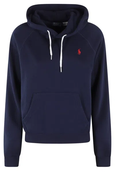 Polo Ralph Lauren Logo Embroidery Hoodie Sweatshirt Blue