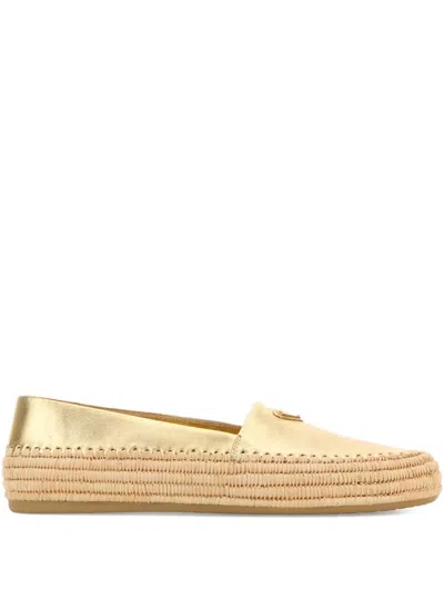 Prada Metallic Finish Espadrilles Sole Espadrille In Animal Print