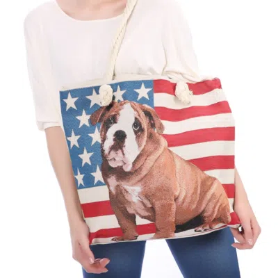 Mkf Collection By Mia K American Patriotic Usa Tote Bag, Reusable Shopping Handbag For Women Perfect For 4th Of July Or Ever