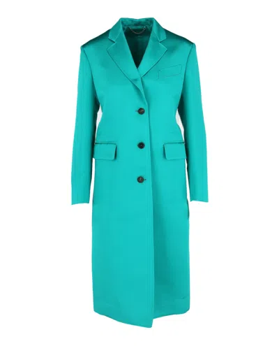 Ferragamo Single-breasted Silk Trench Coat