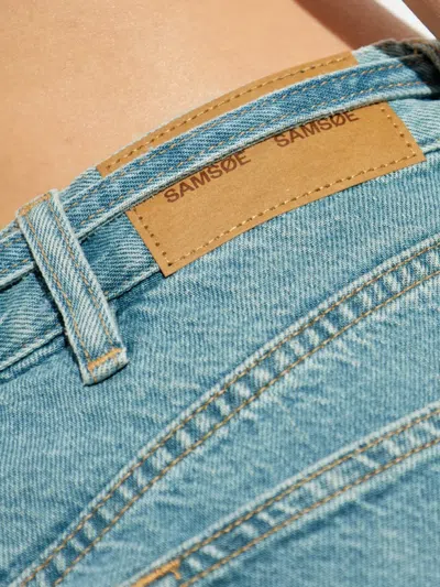 Samsoe & Samsoe Saharper Wide-leg Jeans In Blue