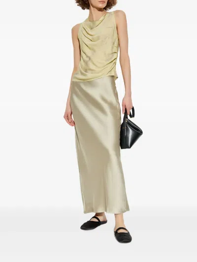 Samsoe & Samsoe Saagneta High-waisted Skirt In Gold
