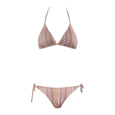Paul Smith 'signature Stripes' Patterned Bikini In Multi