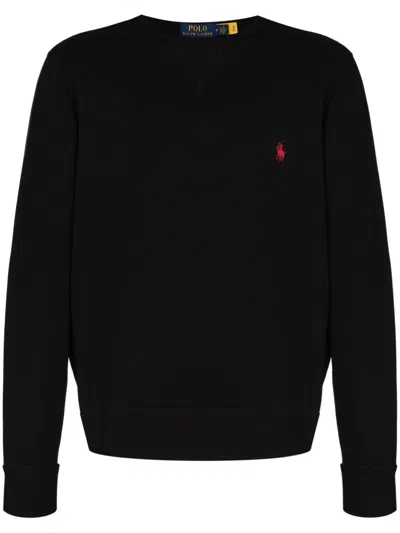 Polo Ralph Lauren Cotton-blend Crewneck Sweatshirt In Black