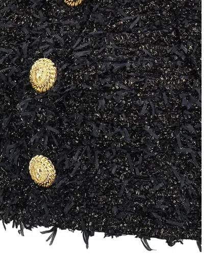 Balmain Women Tweed Cropped Top