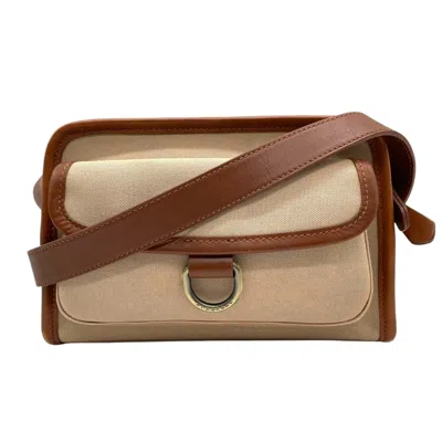 Pre-owned Burberry Beige Brown Canvas Shoulder Bag ()