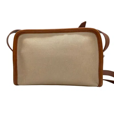 Pre-owned Burberry Beige Brown Canvas Shoulder Bag ()