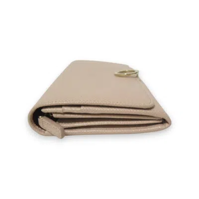 Pre-owned Bvlgari Pink Beige Leather Long Wallet (bi-fold) ()